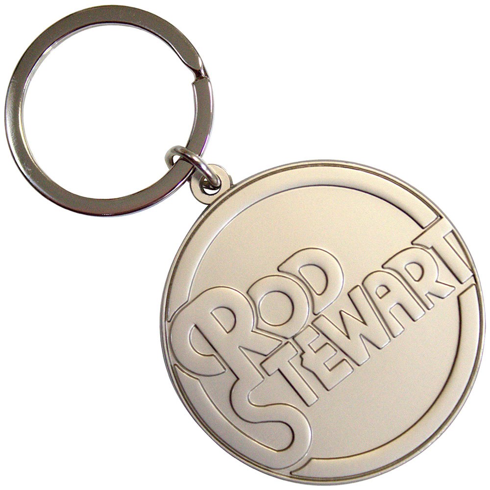 Rod Stewart - Stacked Logo Emblem Keychain - Cream
